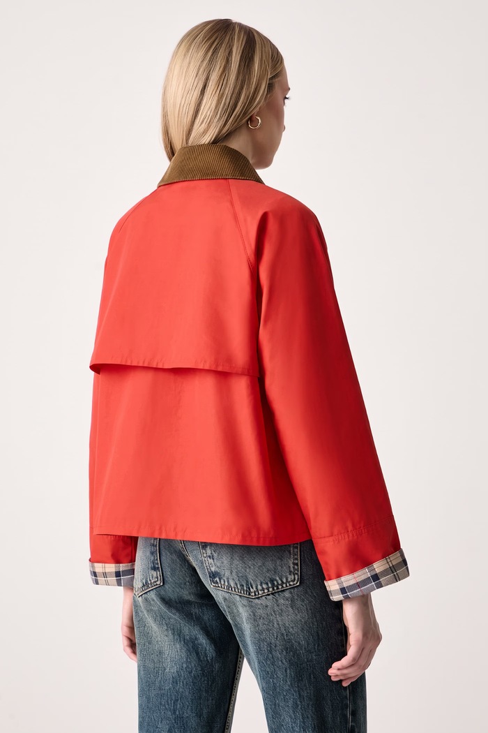 Odzież Barbour Kurtka damska bawełniana z elastanem Mackworth LCA0398 czerwony