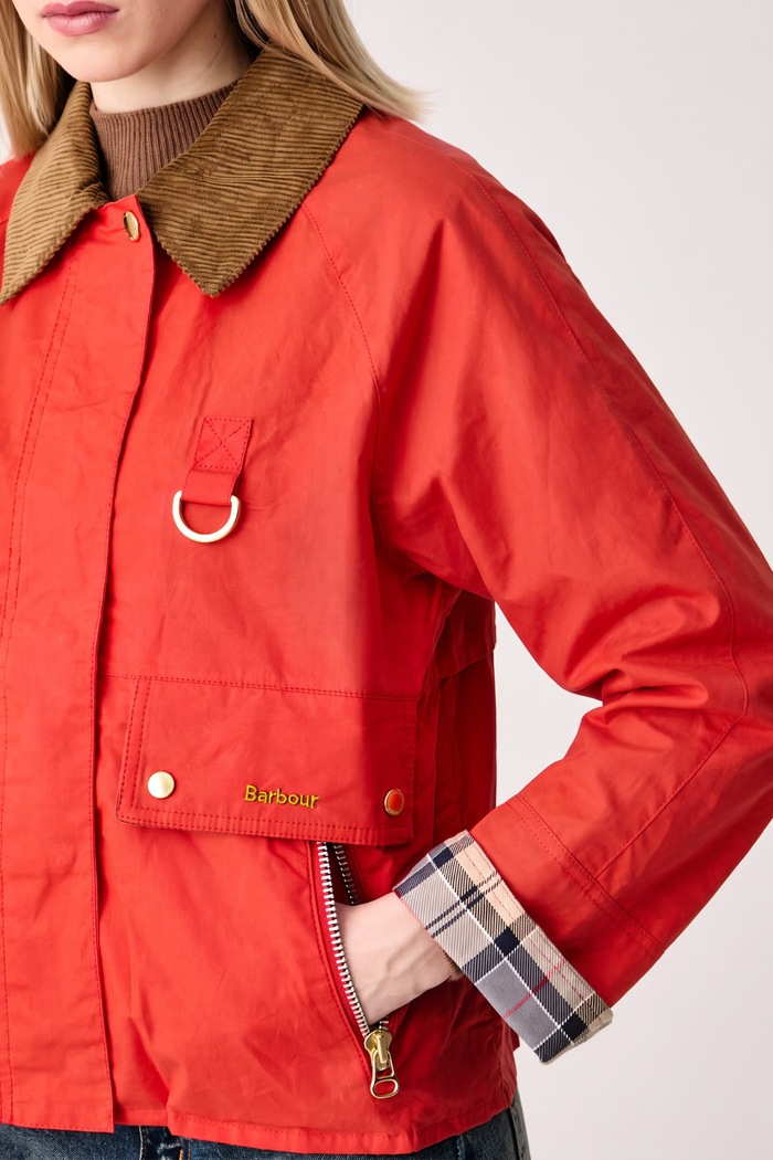 Kurtka damska bawełniana z elastanem Mackworth Barbour LCA0398 czerwony