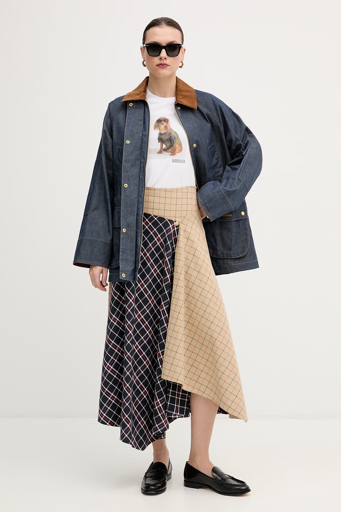 Jeans jakna Barbour Asker LCA0394 mornarsko modra SS26