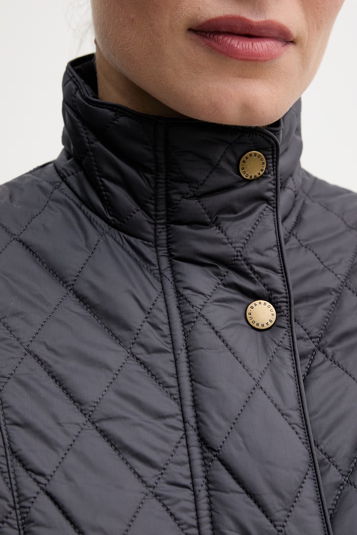 Barbour kurtka pikowana damska granatowy LQU0228