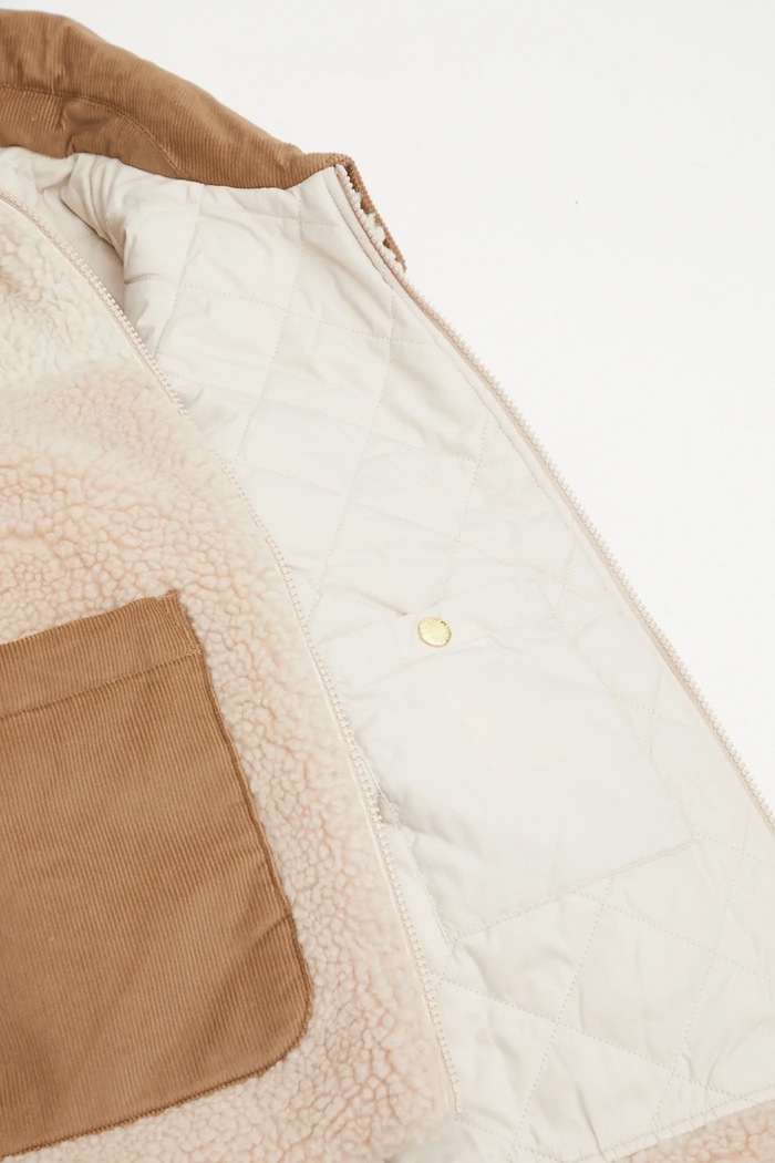 Barbour kurtka Malena Fleece LFL0080BE11 beżowy