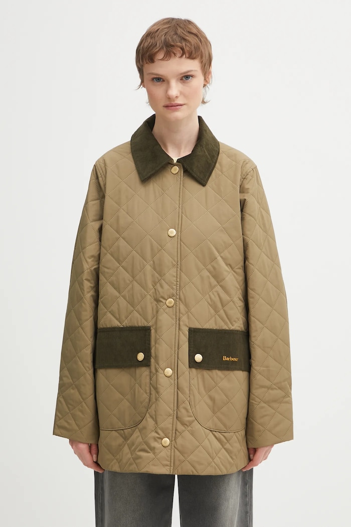 Barbour kurtka Corinne Quilt bez kaptura zielony LQU1815GN32