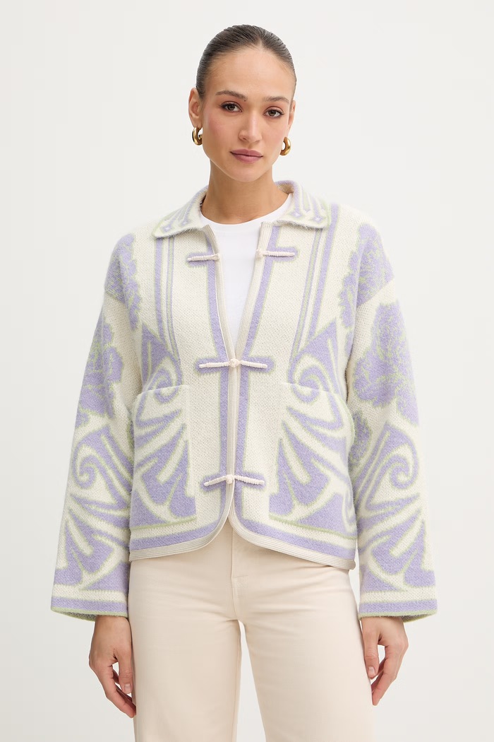 Forte Forte cardigan cu alpaca cu modele bej 14506.my.coat
