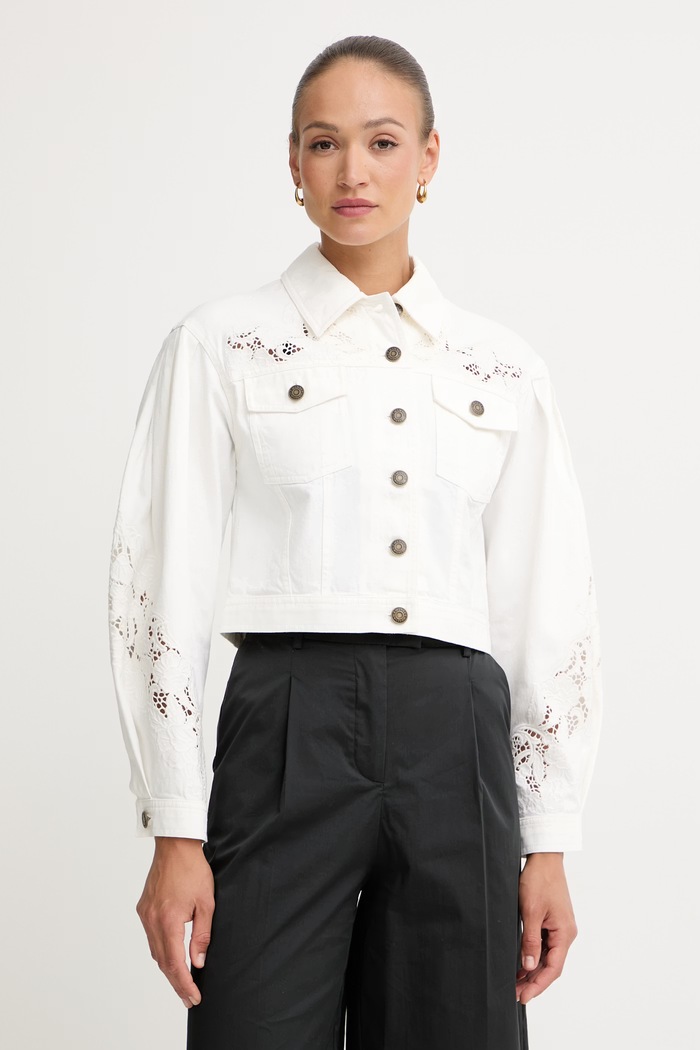 Twinset kabát női farmer fehér 261TT2460