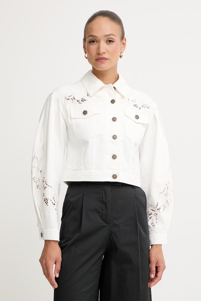 Twinset kabát női farmer fehér 261TT2460
