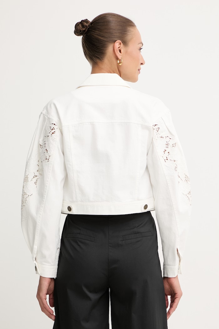 Ruházat Twinset kabát női farmer 261TT2460 fehér