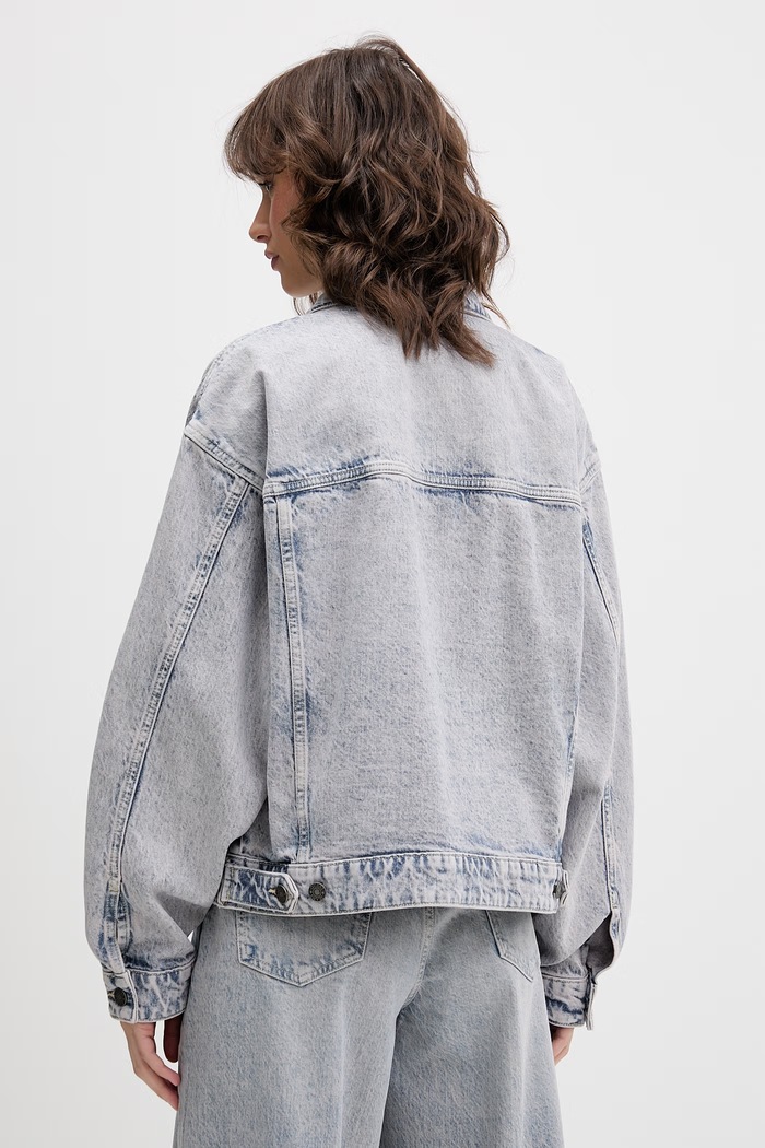 Дрехи Guess Jeans дънково яке дамско от деним W6GN56.D5M57 син