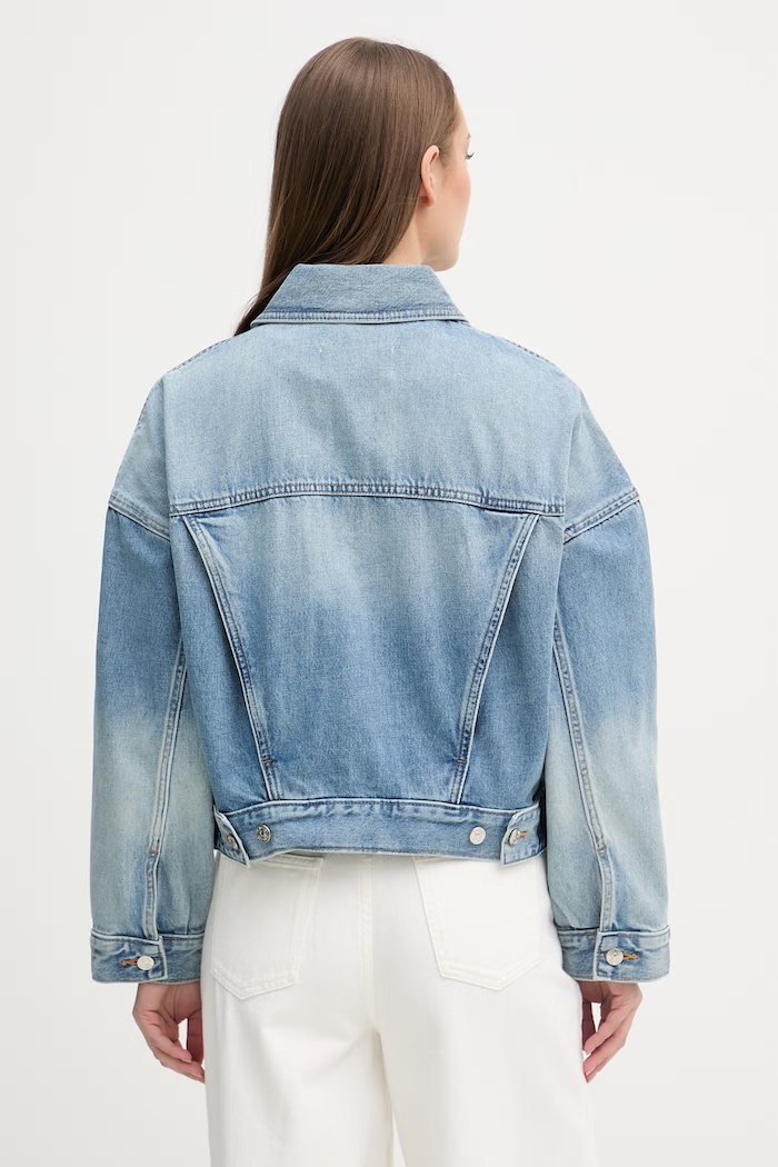 Oblečenie Calvin Klein Jeans džínsová bunda dámska LV047F781G modrá