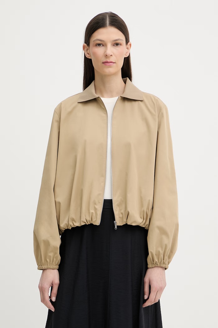 Marc O'Polo bomber jakna ženska z bombažem bež 5000009614