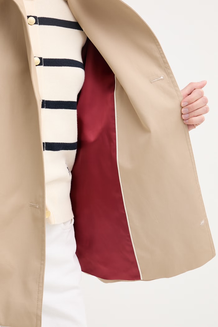 Tommy Hilfiger krátky trenčkot dámsky bavlnený WW0WW49586