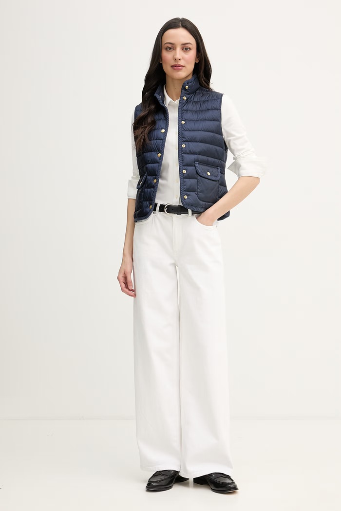 Tommy Hilfiger vestă pentru femei WW0WW49661 bleumarin SS26