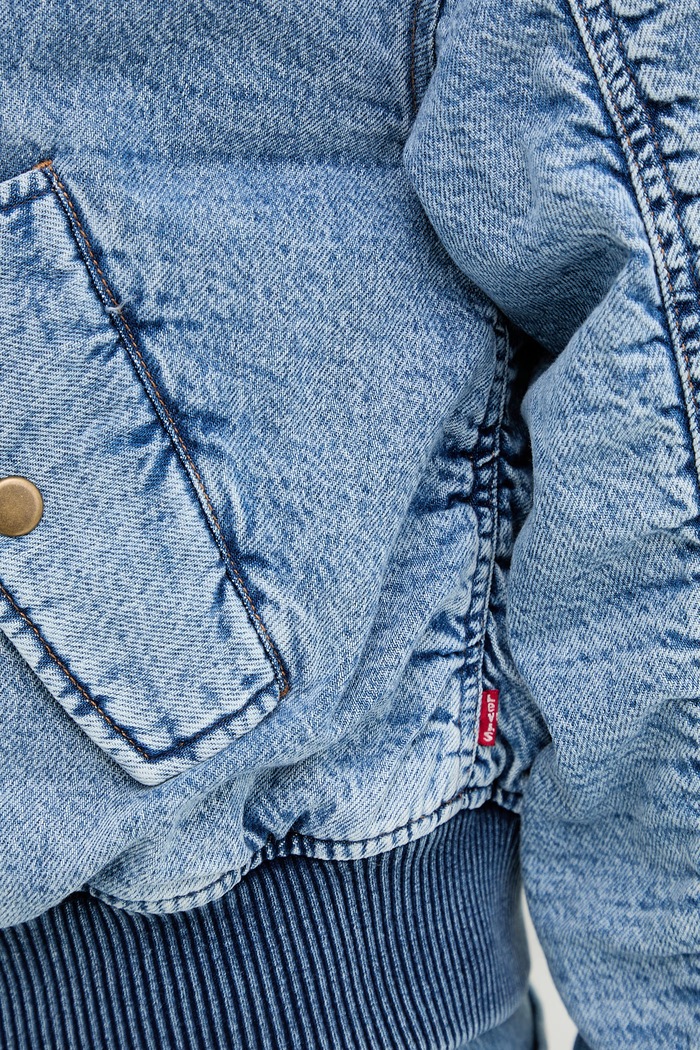 Džínsová bomber bunda Levi's SCOUT WESTERN 005AZ.0000 modrá