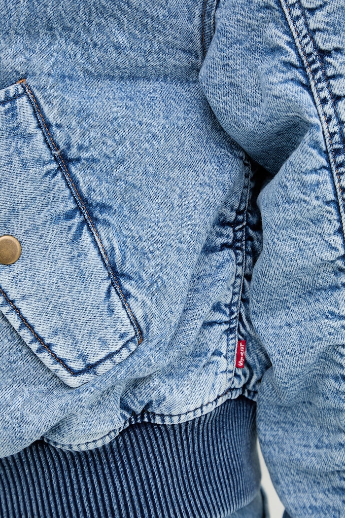 Džínsová bomber bunda Levi's SCOUT WESTERN 005AZ.0000 modrá