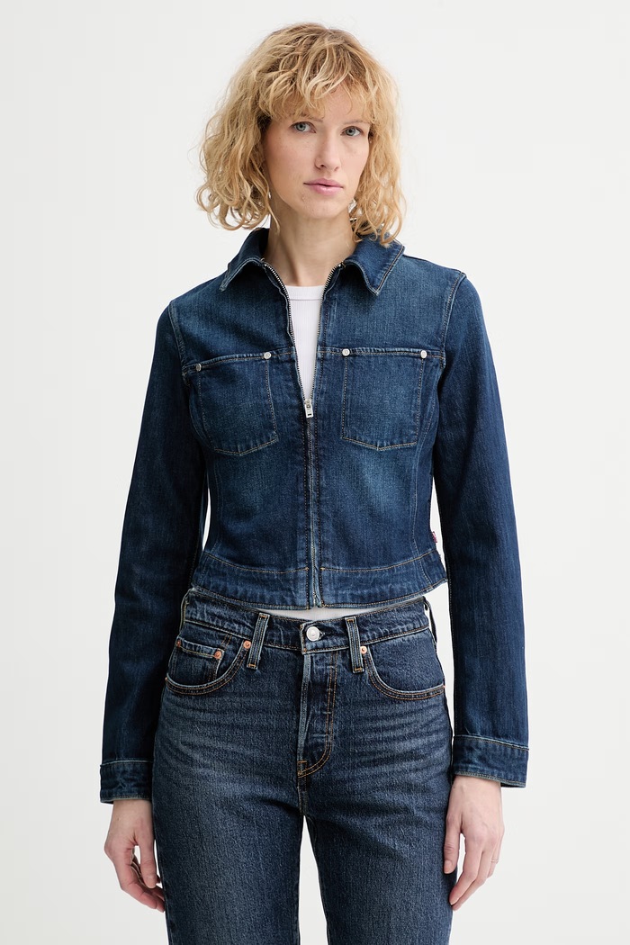 Levi's geacă jeans Y2K STRETCH FITTED necaptusit albastru 005R4.0001