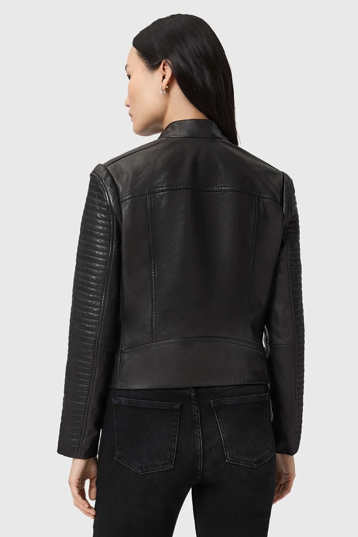 Δερμάτινo jacket AllSaints RAUL W039LE μαύρο SS26