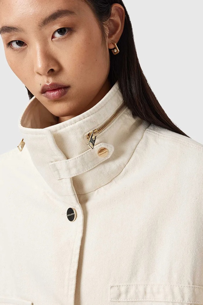 Bunda AllSaints CLAY W034OE biela