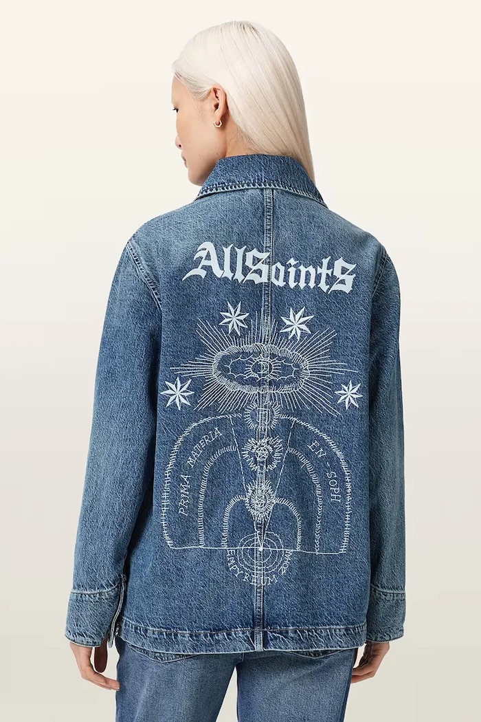 AllSaints dámska rifľová BEX W044OE modrá SS26