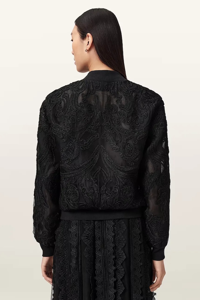 AllSaints μπουφάν μπόμπερ γυναικείο JADE W124OD μαύρο SS26