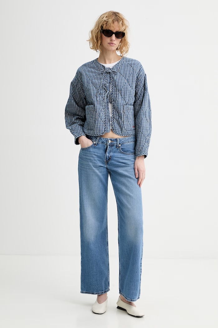 Bavlnená bunda Levi's RUE LINER JACKET 005AU.0001 modrá SS26
