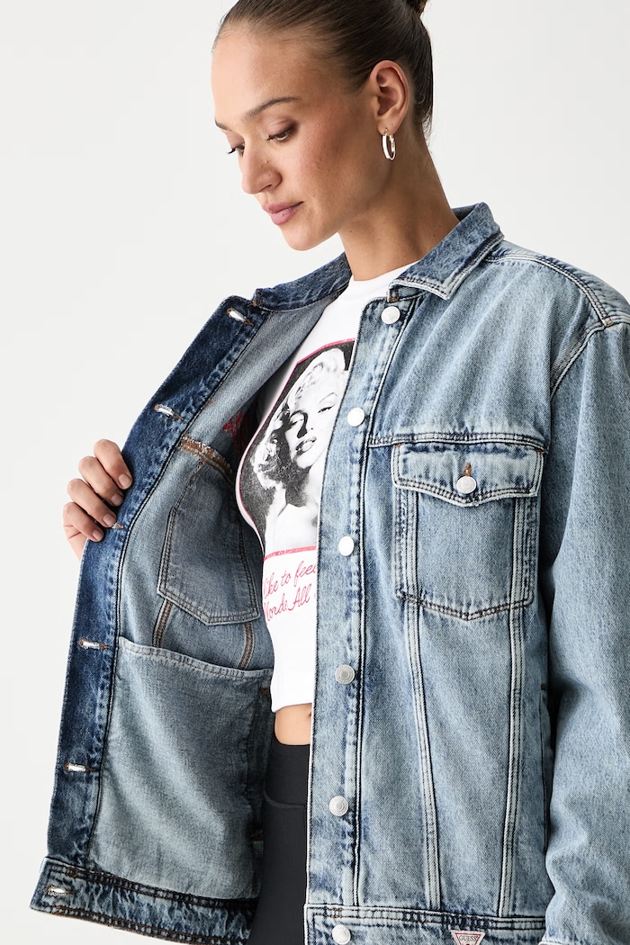 Guess kurtka jeansowa damska MARILYN MONROE W6YN16.D2314