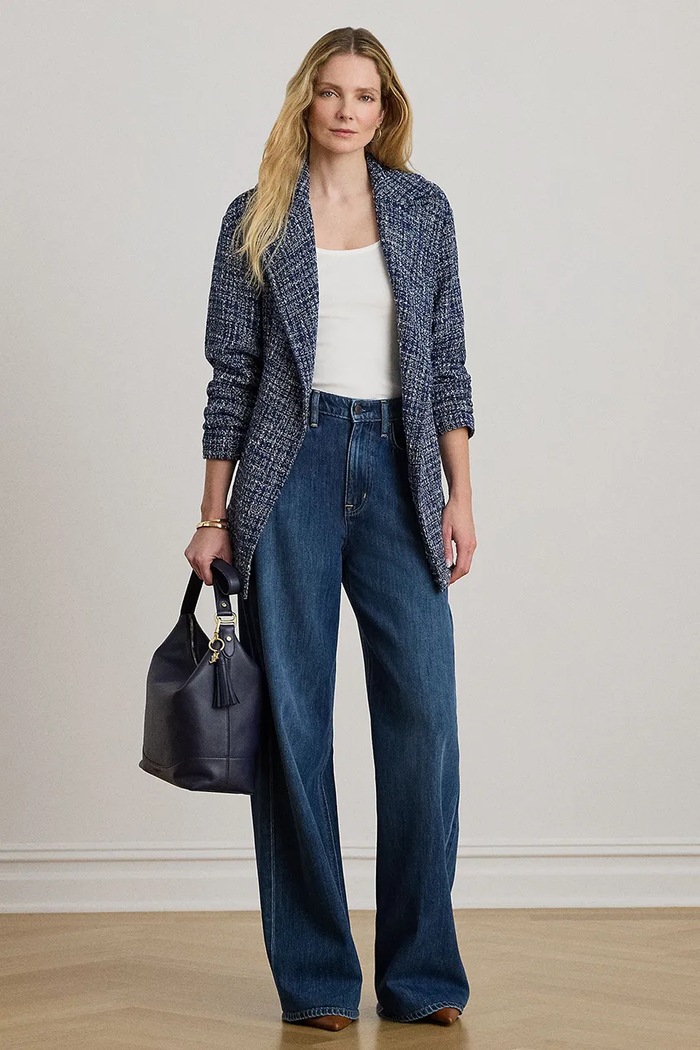 Oblečenie Lauren Ralph Lauren krátka dámska bunda 200P10127 modrá