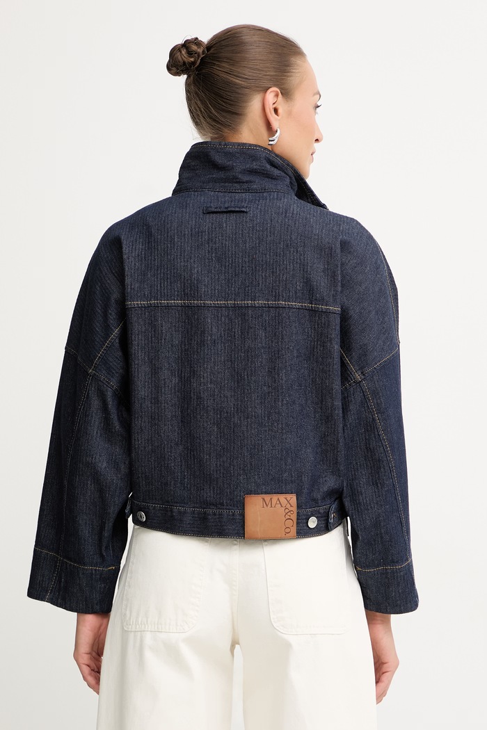 Îmbrăcăminte Max&Co. geacă de tranziție pentru femei, din denim MCONEPETA 2616041023200 bleumarin