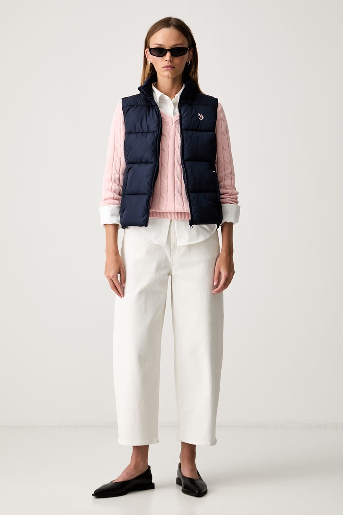 U.S. Polo Assn. bezrękawnik damski LIGHTWEIGHT PUFFER GILET WUP2095 granatowy SS26