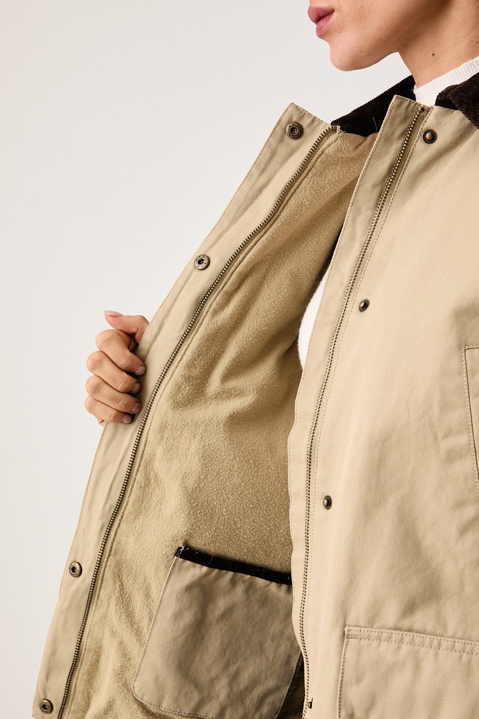 U.S. Polo Assn. Krótka kurtka damska z bawełną WAXED STYLE SHORT WUP2269