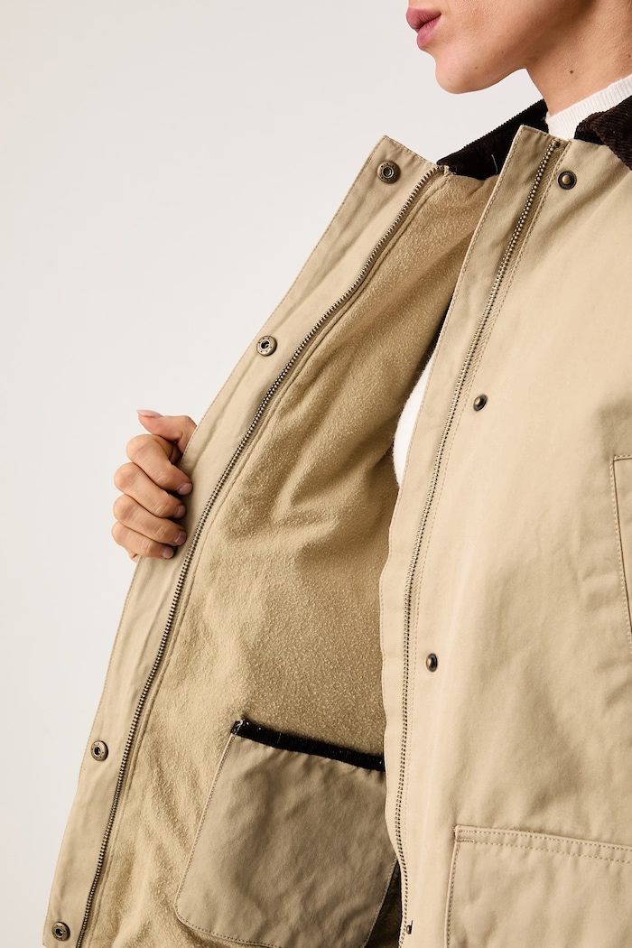 U.S. Polo Assn. Krótka kurtka damska z bawełną WAXED STYLE SHORT WUP2269