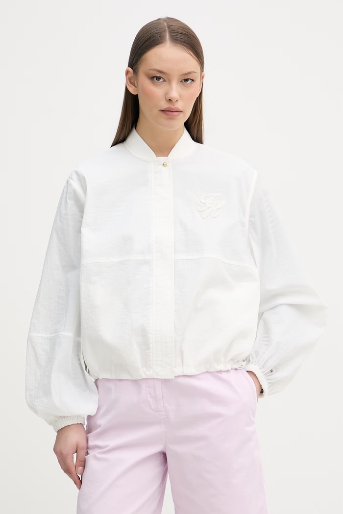 Tommy Hilfiger geacă de tranziție pentru femei bej WW0WW48619