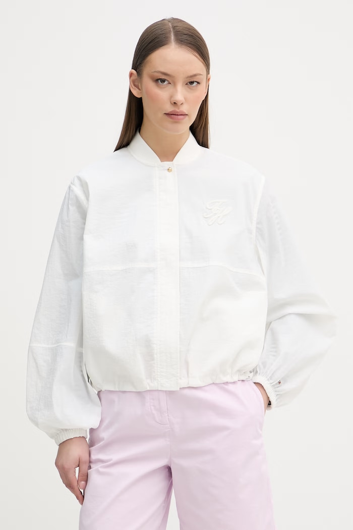 Tommy Hilfiger geacă de tranziție pentru femei bej WW0WW48619