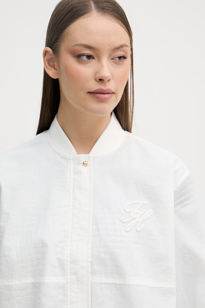 Tommy Hilfiger geacă de tranziție pentru femei bej WW0WW48619