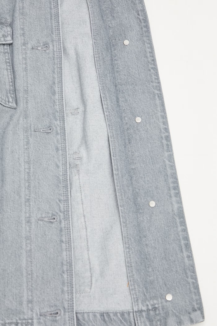 Maison Kitsuné Barn Τζιν μπουφάν γυναικείο ντένιμ QW02207WD4021 γκρί