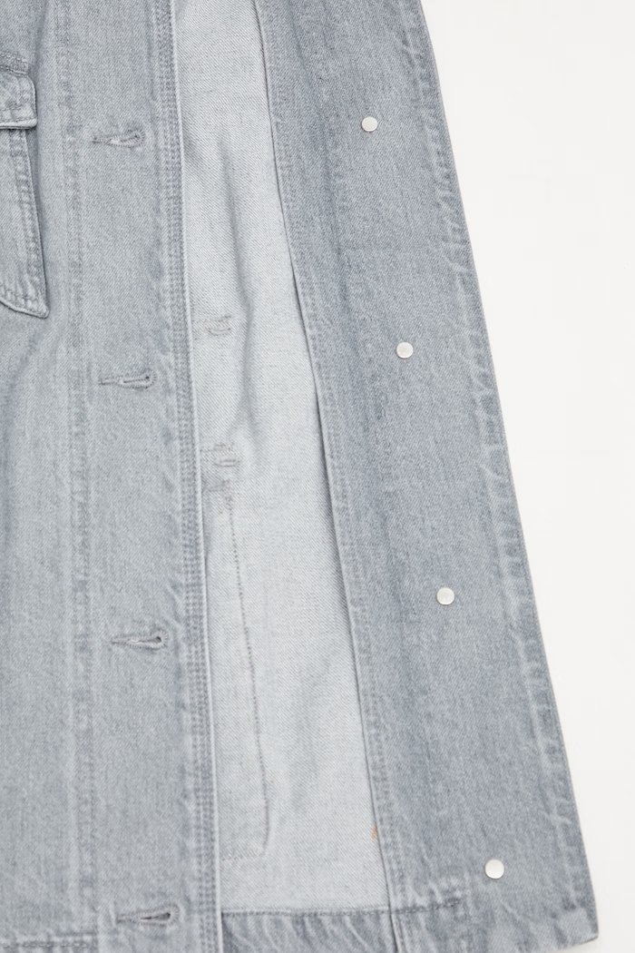 Maison Kitsuné Barn Τζιν μπουφάν γυναικείο ντένιμ QW02207WD4021 γκρί