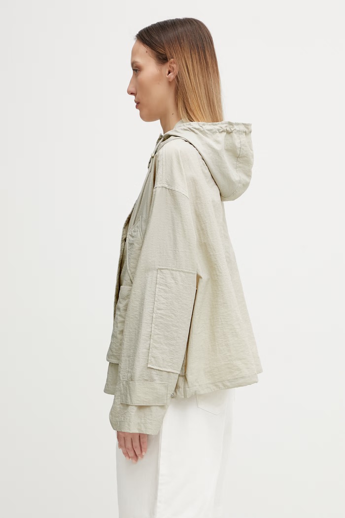 Maison Kitsuné Sporty Windbreaker kurtka przejściowa damska QW02203WQ4077 beżowy SS26