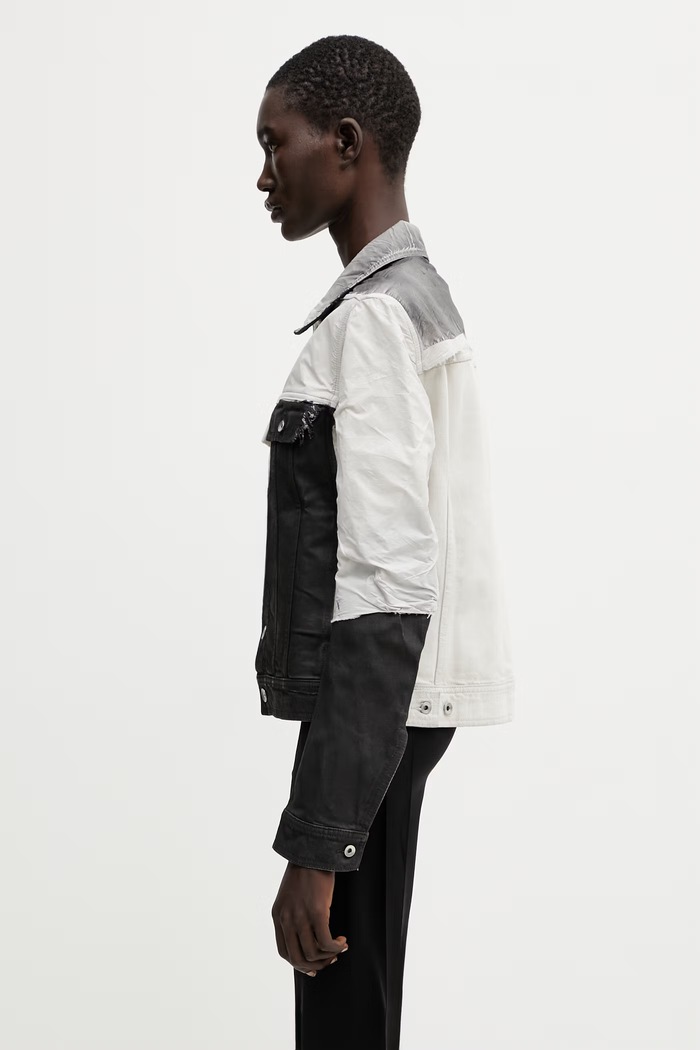 Rick Owens DRKSHDW Trucker giacca corta da donna in cotone DS01F4701.COMW3A nero SS26