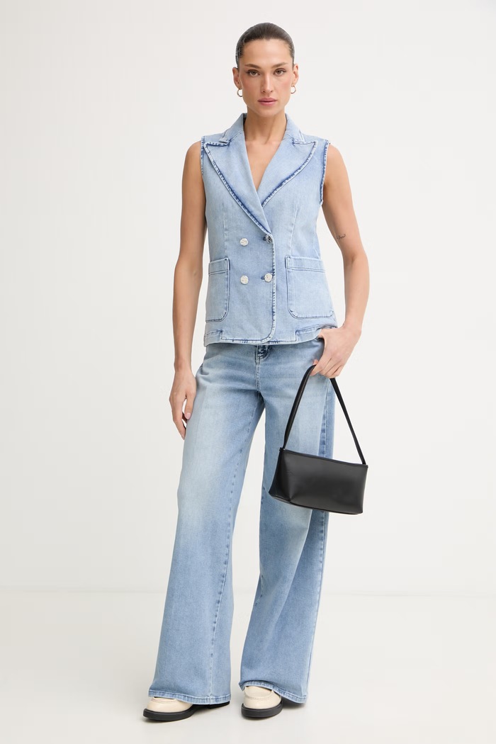 Marc Aurel vestă pentru femei, din denim 4107A11204 albastru SS26