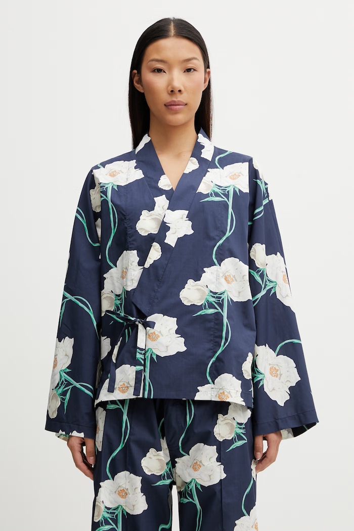 Kenzo Jacket сако памучно дамско тъмносин FG52VE2879O2