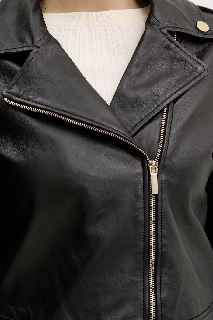 Armani Exchange motorkárska bunda dámska kožená XW001924.AF25817 čierna