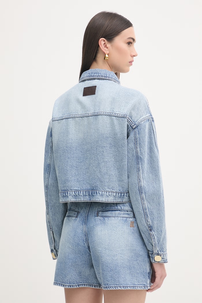Oblečenie Armani Exchange džínsová bunda dámska XW002260.AF21338 modrá
