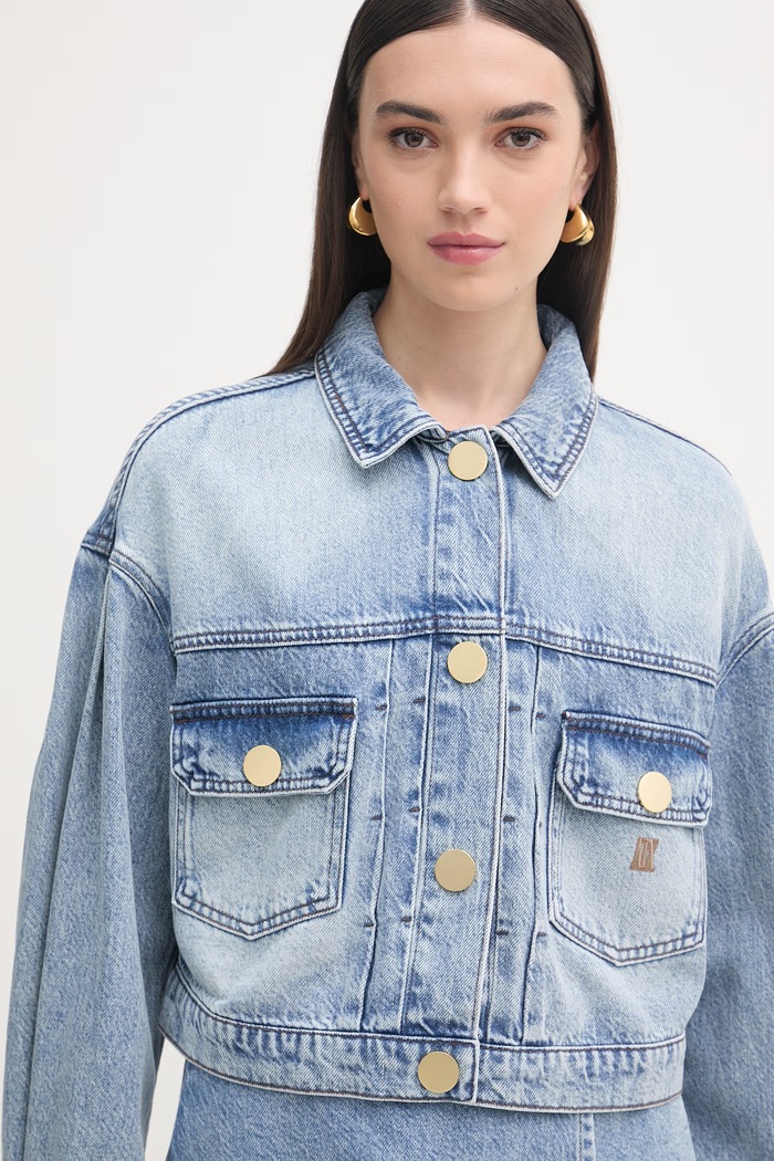 Armani Exchange džínsová bunda dámska modrá XW002260.AF21338