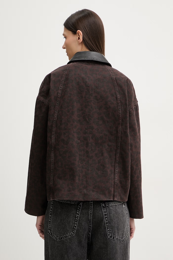 Oblačila rag & bone jeans jakna ženska bombažna Natalia RJ7625HOREL rjava