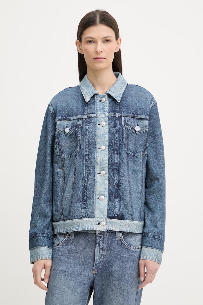 rag & bone prehodna jakna ženska bombažna Miramar modra RC8425H0MTE