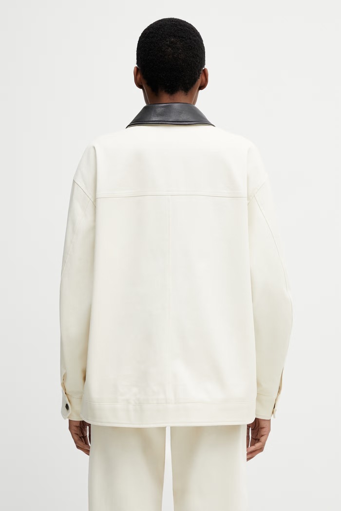 Ρούχα Anine Bing HOLDEN JACKET - CREAM κοντό μπουφάν γυναικείο βαμβακερό A.01.12012.CRM01 μπεζ
