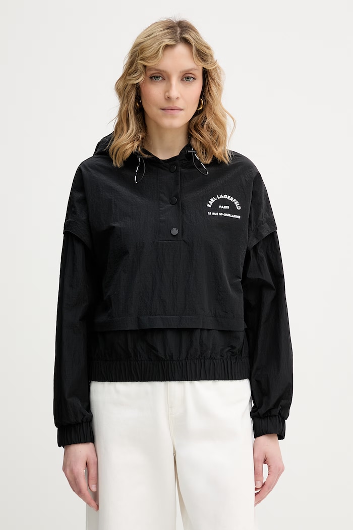 Karl Lagerfeld anorak dámsky čierna B2W15025