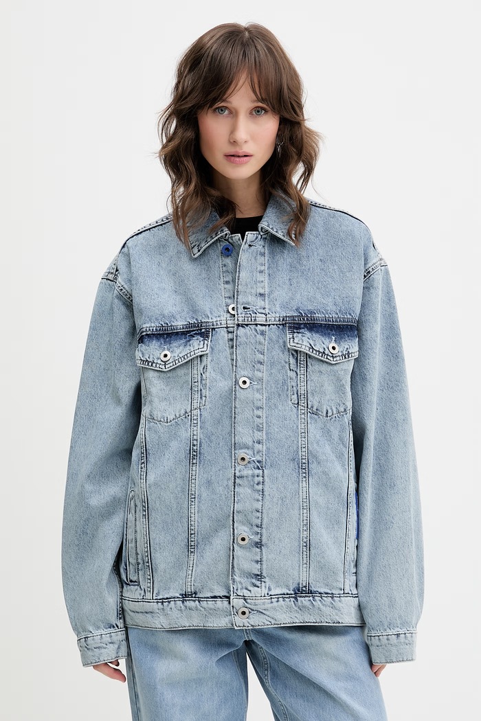 Karl Lagerfeld Jeans яке дамско дънково син B2W14033