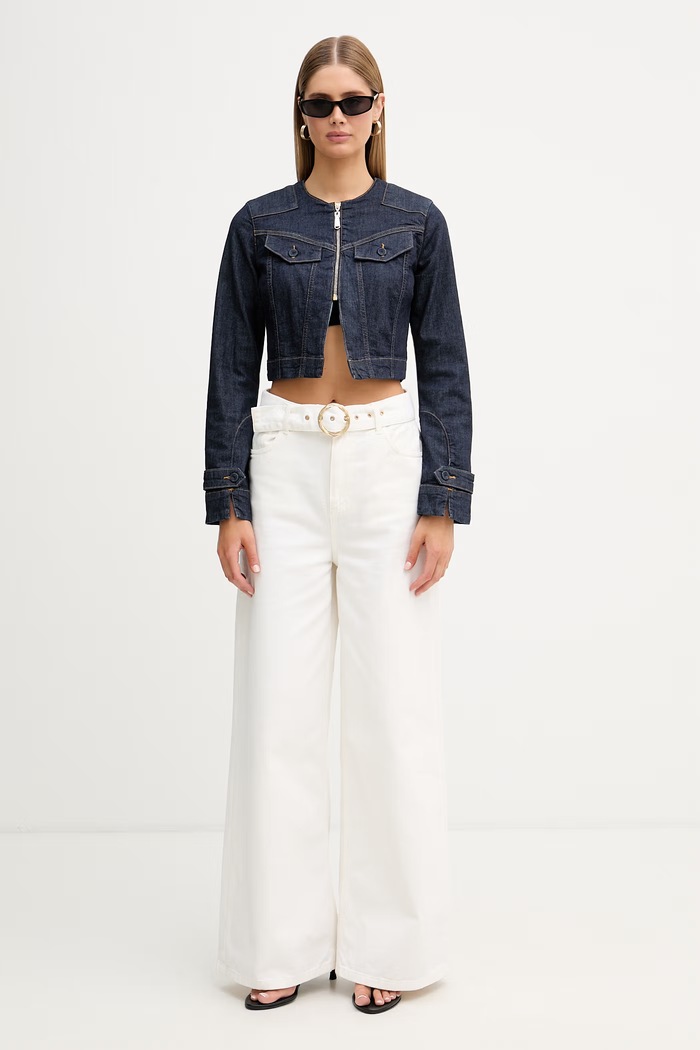 Blugirl Blumarine džínsová bunda dámska RA6066.D4992 tmavomodrá SS26