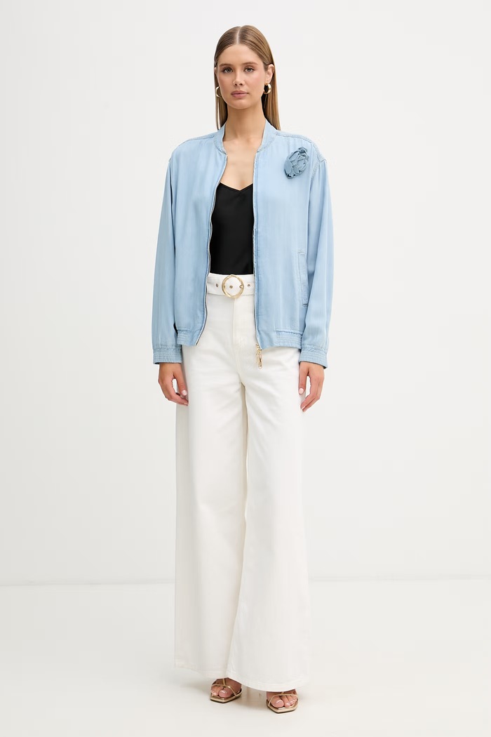 Blugirl Blumarine bunda bomber dámska rifľová RA6076.D5049 modrá SS26