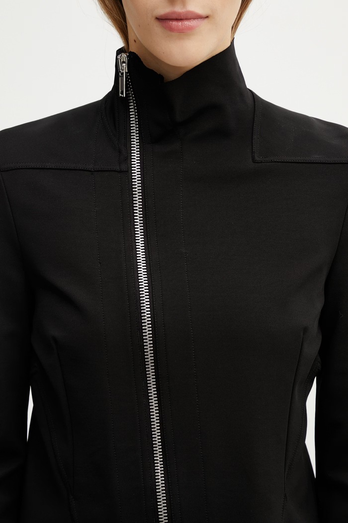 Rick Owens Lilies mikina na zips dámska s viskózou Naska Gary čierna LI01F7704.JCVS