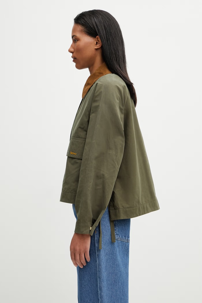 Barbour LSP0304OL72 women's transitional jacket with cotton LSP0304OL72 green SS26